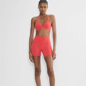 Aritzia Golden Butter Thrive Bra Cherry Red Small